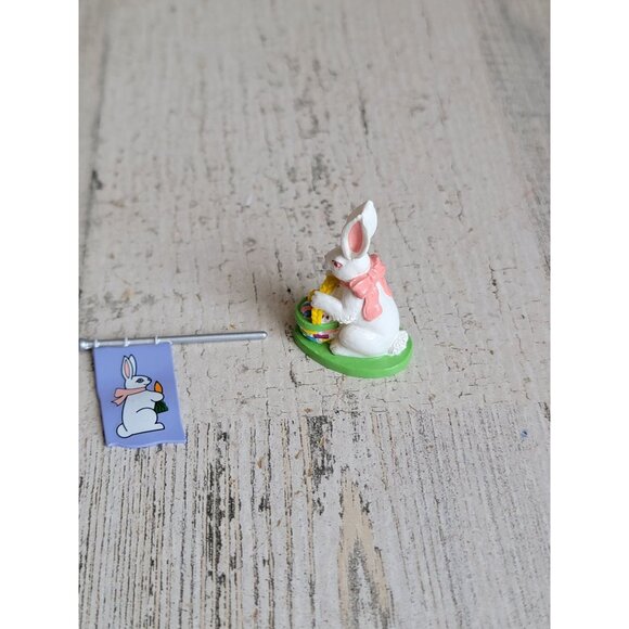 Dept 56 Easter bunny sign set village accessory set spring - Picture 6 of 7